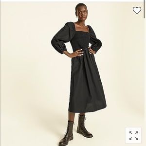 J.Crew smocked puff-sleeve dress size Small